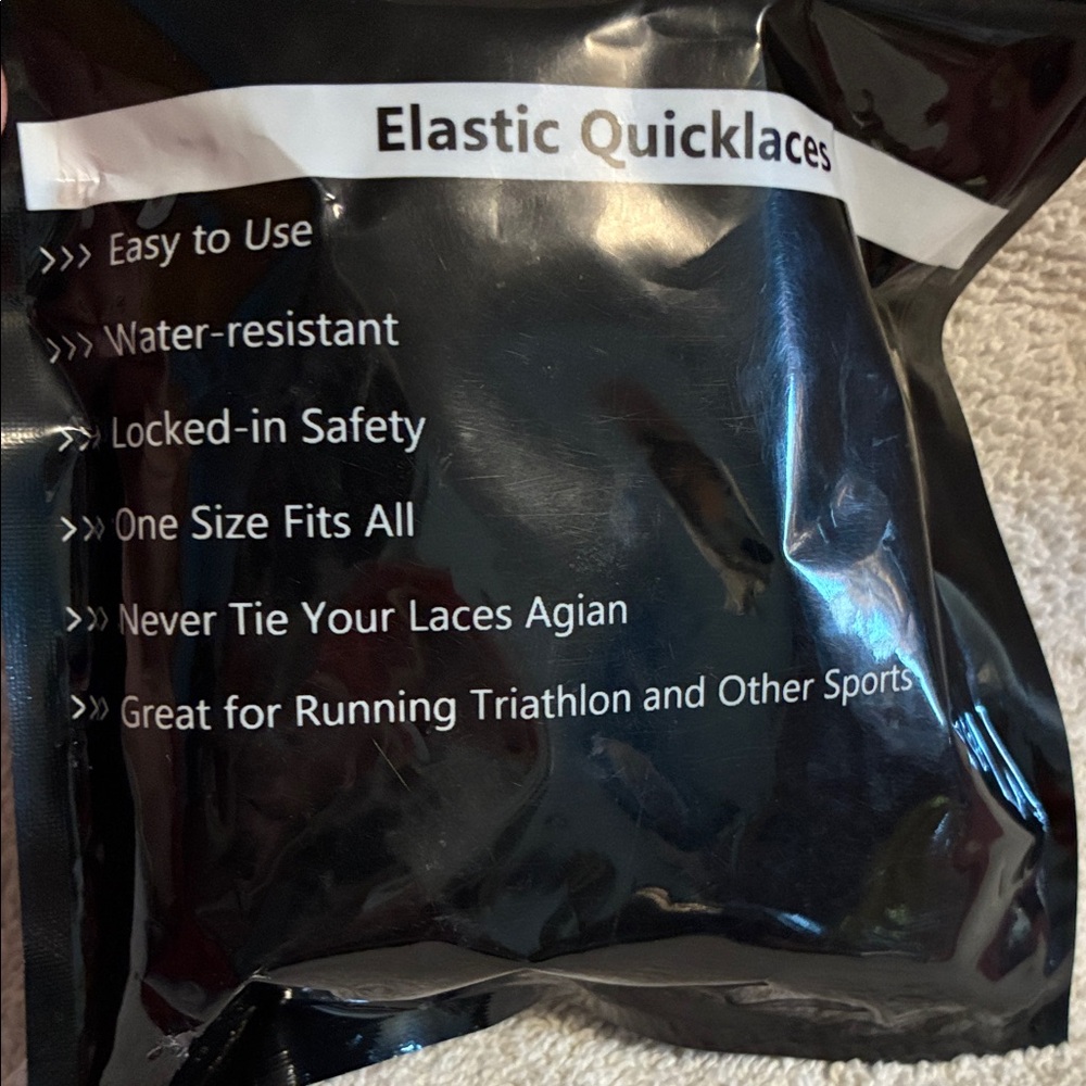 No-Tie Elastic Shoelaces - Blue - Picture 2 of 4